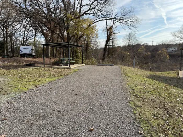 A photo of Site 49 of Loop JCRE at JOHNSON CREEK with Picnic Table, Electricity Hookup, Fire Pit, Water Hookup